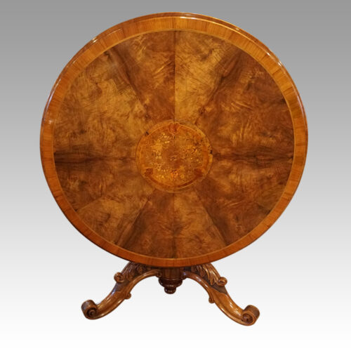 Victorian walnut marquetry centre table