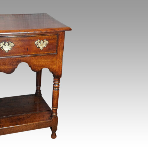 Antique oak dresser base corner