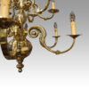 Bronze 2 tier chandelier arm detail