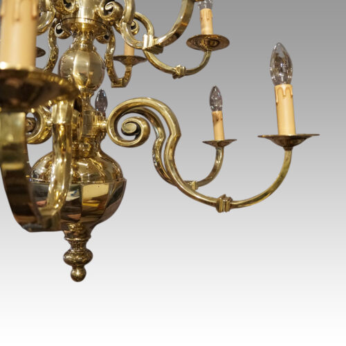 Bronze 2 tier chandelier arm detail