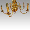 Dutch brass 6 arm chandelier ball