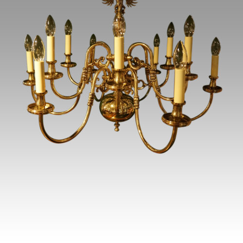 Dutch brass chandelier distance