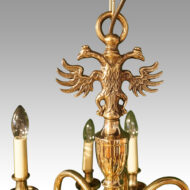 Dutch brass chandelier eagle mount
