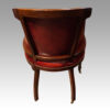 Edwardian leather tub desk chair rear