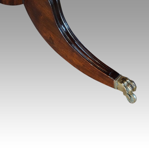 George V mahogany 3 pedestal dining table leg