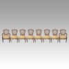 Set of 8 shield back dining chairs