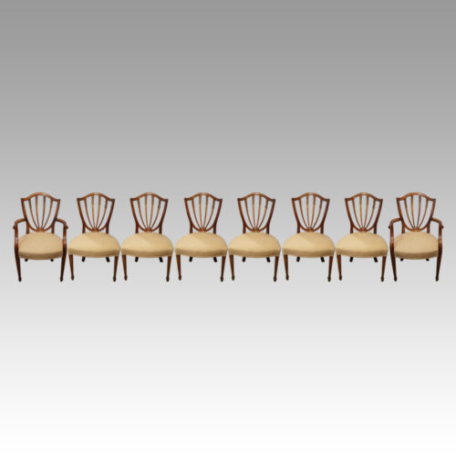 Set of 8 shield back dining chairs