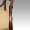 Set of 8 shield back dining chairs arm detail
