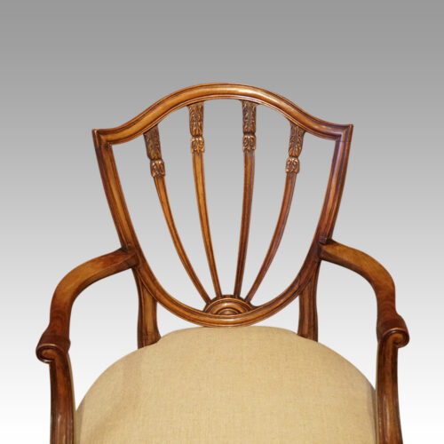 Set of 8 shield back dining chairs armchair back