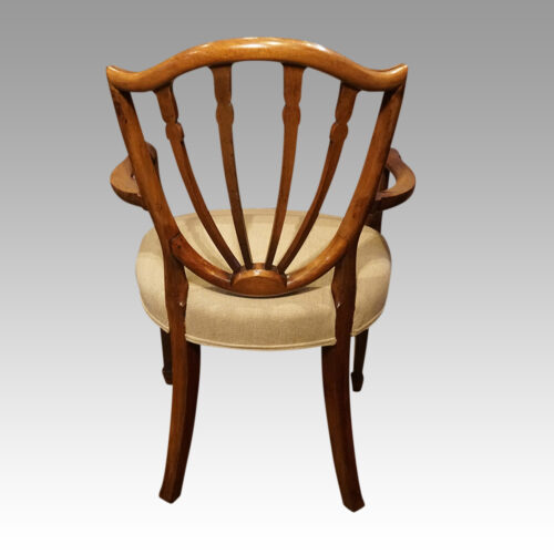 Set of 8 shield back dining chairs armchair rear