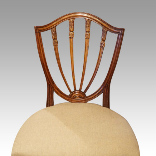 Set of 8 shield back dining chairs back