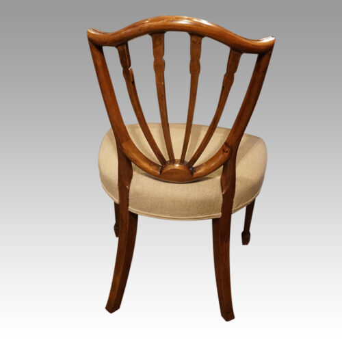 Set of 8 shield back dining chairs rear