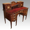Victorian inlaid desk at angle