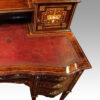 Victorian inlaid desk original leather