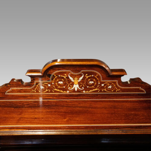 Victorian inlaid desk upstand