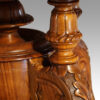 Victorian inlaid walnut coffee table carving
