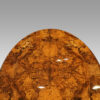 Victorian inlaid walnut coffee table end view