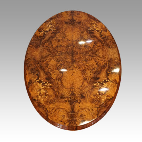 Victorian inlaid walnut coffee table top