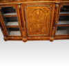 Victorian inlaid walnut flat front credenza centre door
