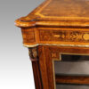 Victorian inlaid walnut flat front credenza corner