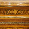 Victorian inlaid walnut flat front credenza frieze detail