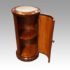 Victorian mahogany circular bedside cabinet interior