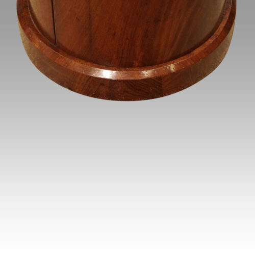 Victorian mahogany circular bedside cabinet plinth