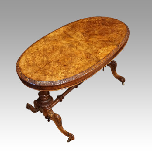 Victorian walnut coffee table angle