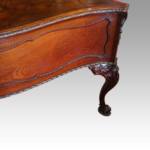 Chippendale revival mahogany desk back