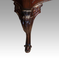 Chippendale revival mahogany desk front leg