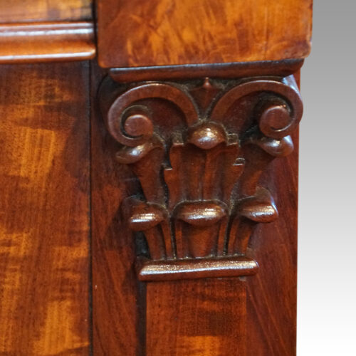 Early Victorian chiffonier capital detail close up