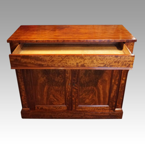 Early Victorian chiffonier drawer