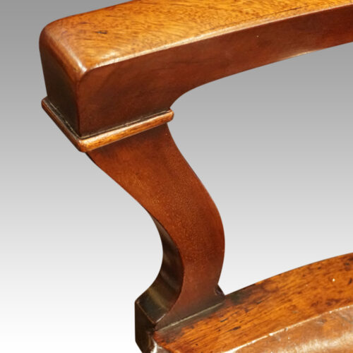 Edwardian mahogany desk chair arm