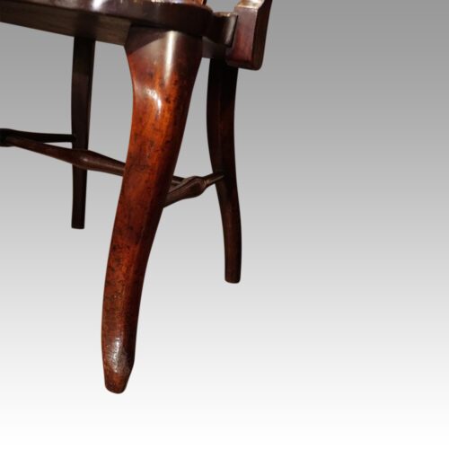 Edwardian mahogany desk chair front leg