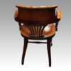 Edwardian mahogany desk chair rear