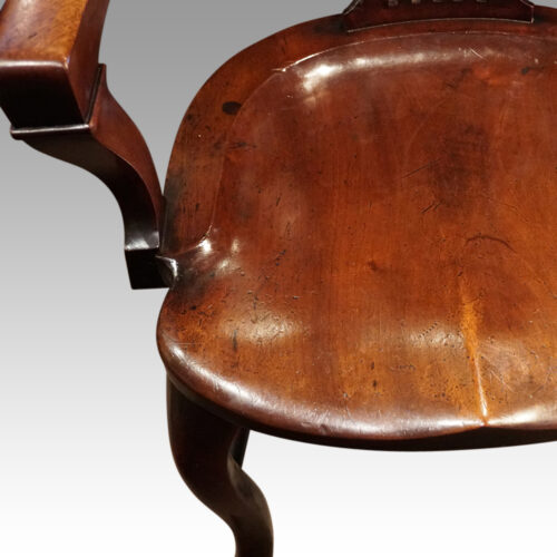 Edwardian mahogany desk chair seat