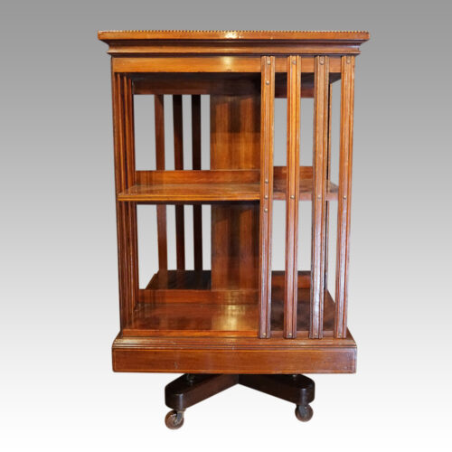 Edwardian revolving bookcase side
