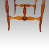 Pair of burr elm end tables stretcher