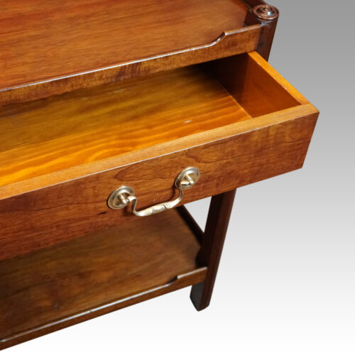 Pair of mahogany end tables drawer
