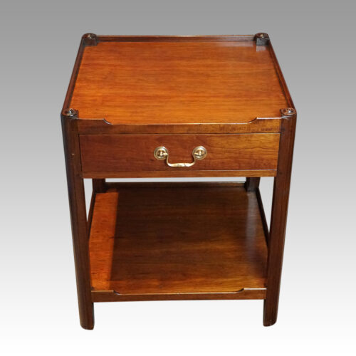 Pair of mahogany end tables front