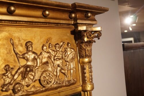 Regency triple plate gilt overmantle capital