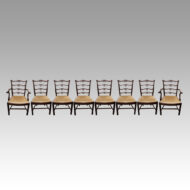 Set of 8 Hepplewhite style ladderback chairs