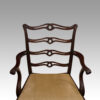 Set of 8 Hepplewhite style ladderback chairs armchair back