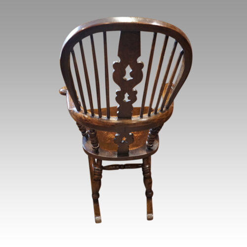 Victorian Windsor rocking chair rear