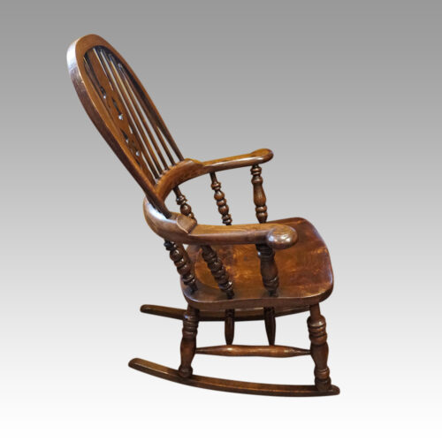Victorian Windsor rocking chair side