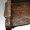 Victorian carved oak throne chair arm