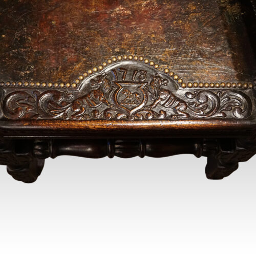 Victorian carved oak throne chair date