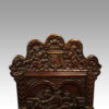 Victorian carved oak throne chair crest