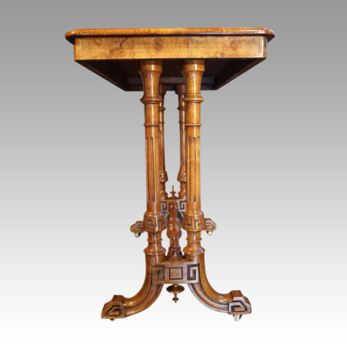 Victorian inlaid centre table end support