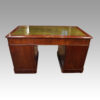 Victorian mahogany pedestal desk rear